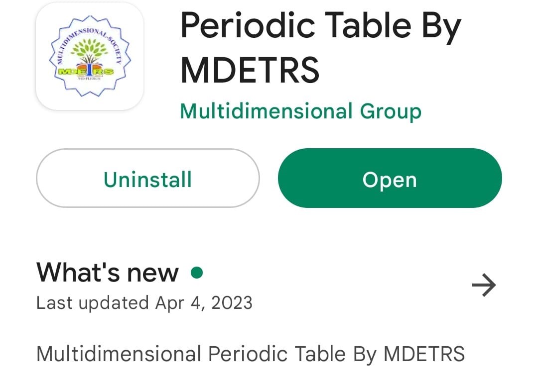 Develop Periodic table by MDETRS App on Google Play Store